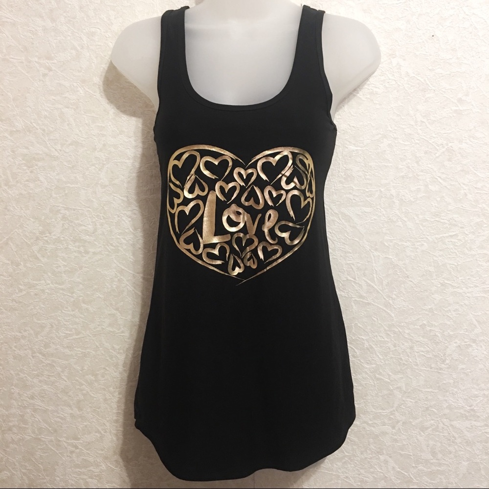 Metallic Love Tank Top